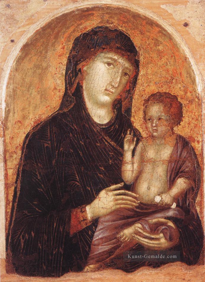 Madonna und Kind Schule Siena Duccio Ölgemälde